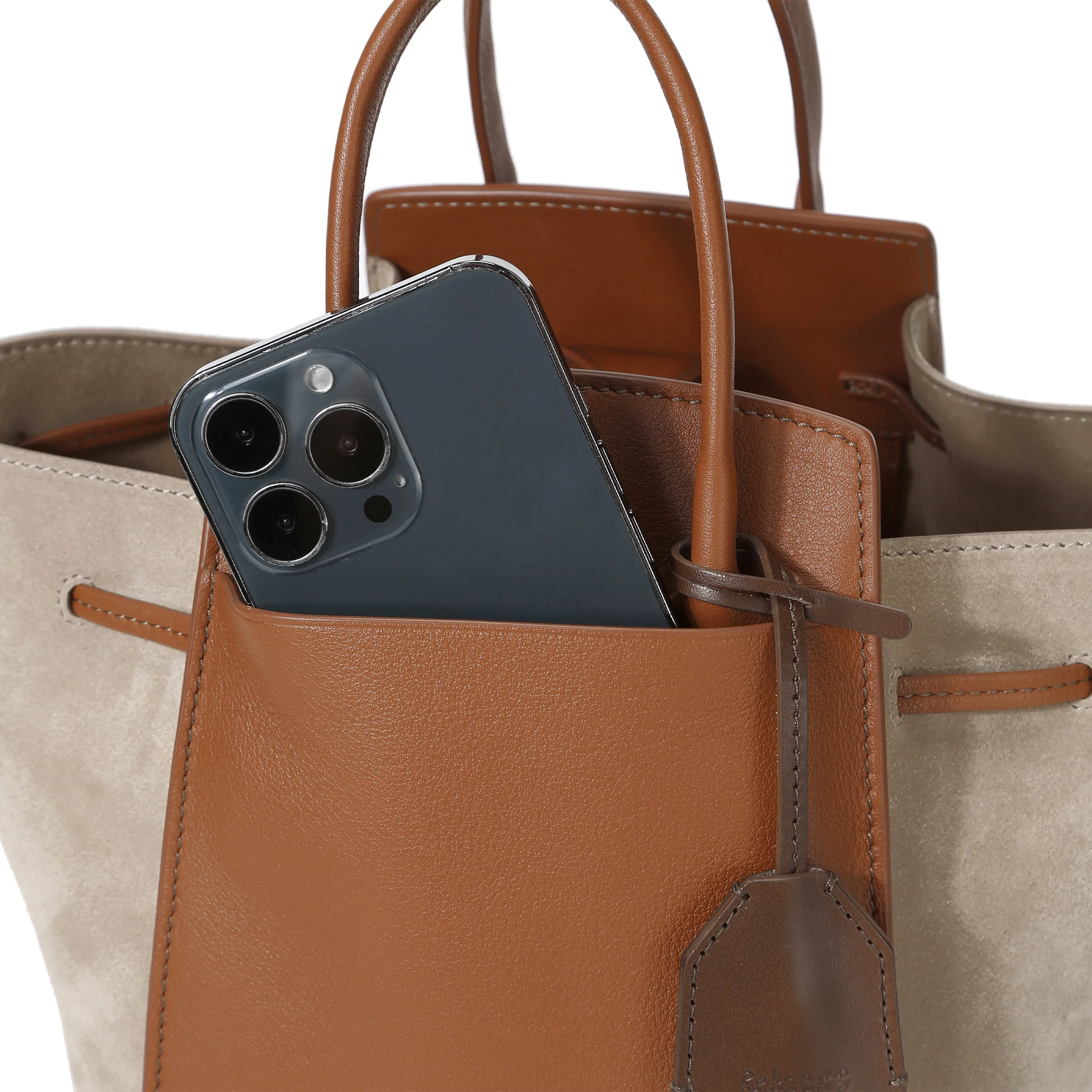 LU-II Ruched Top Handle Bag - Image 7